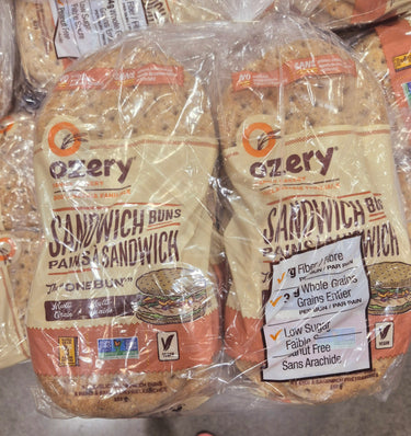 Ozery One Bun Wholegrain Sandwich Buns - 2 x 600 Grams